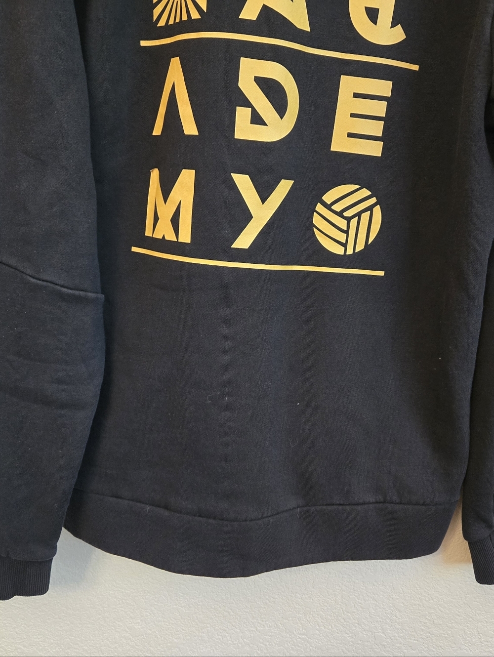 Ninesquared Academy Volleyball Hooded Sweatshirt Sz L Black, Logo Front & Back - Picture 8 of 10